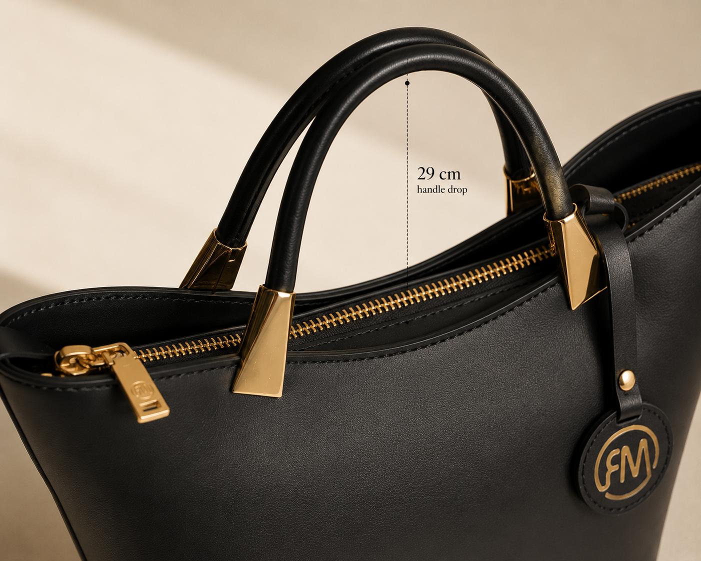 Structured Tote — Nero