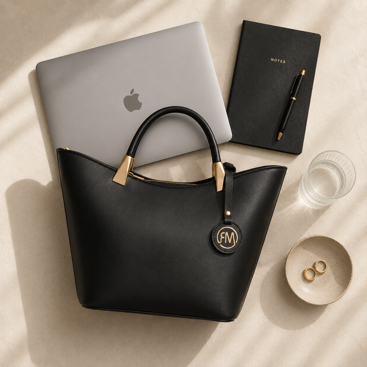 Structured Tote — Nero