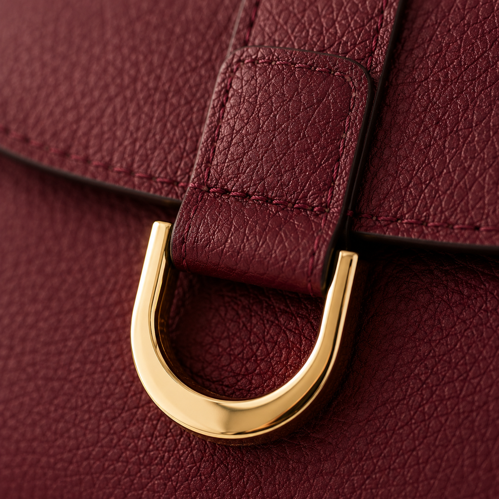 Flap Shoulder Bag — Bordeaux