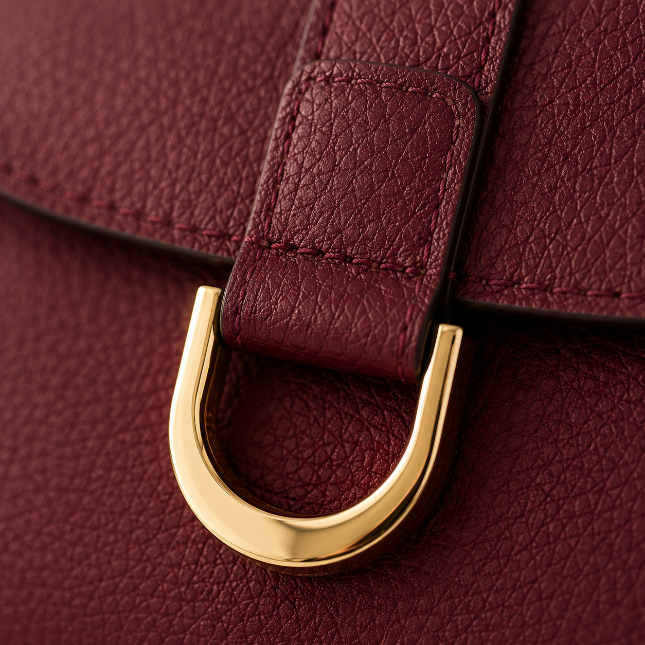 Flap Shoulder Bag — Bordeaux