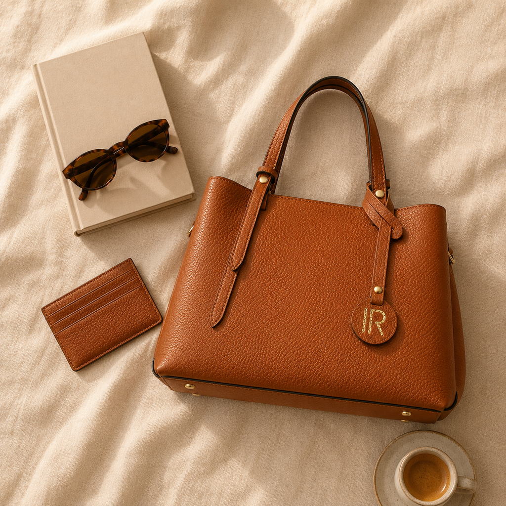Structured Day Bag — Cognac