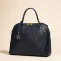 Woven Top-Handle Bag — Navy