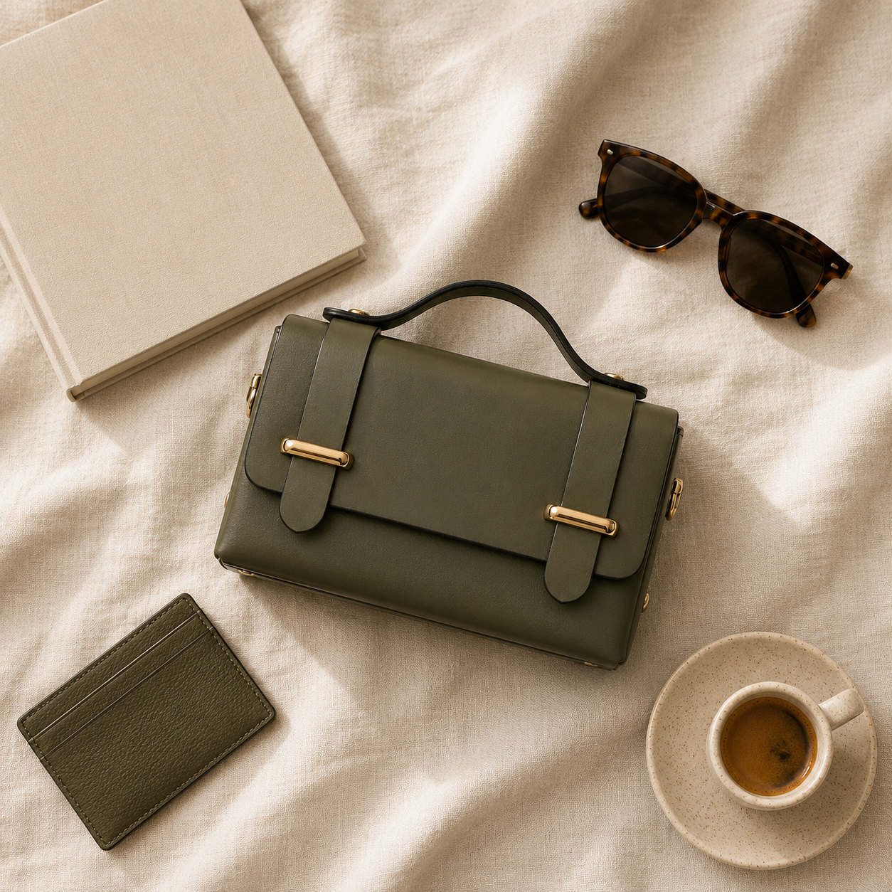 Mini Box Bag — Olive