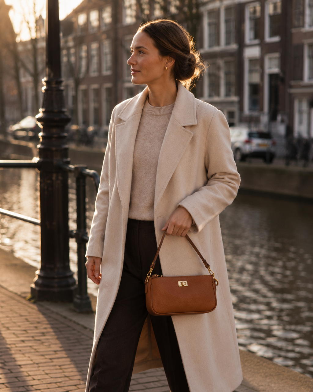 Baguette Shoulder Bag — Cognac