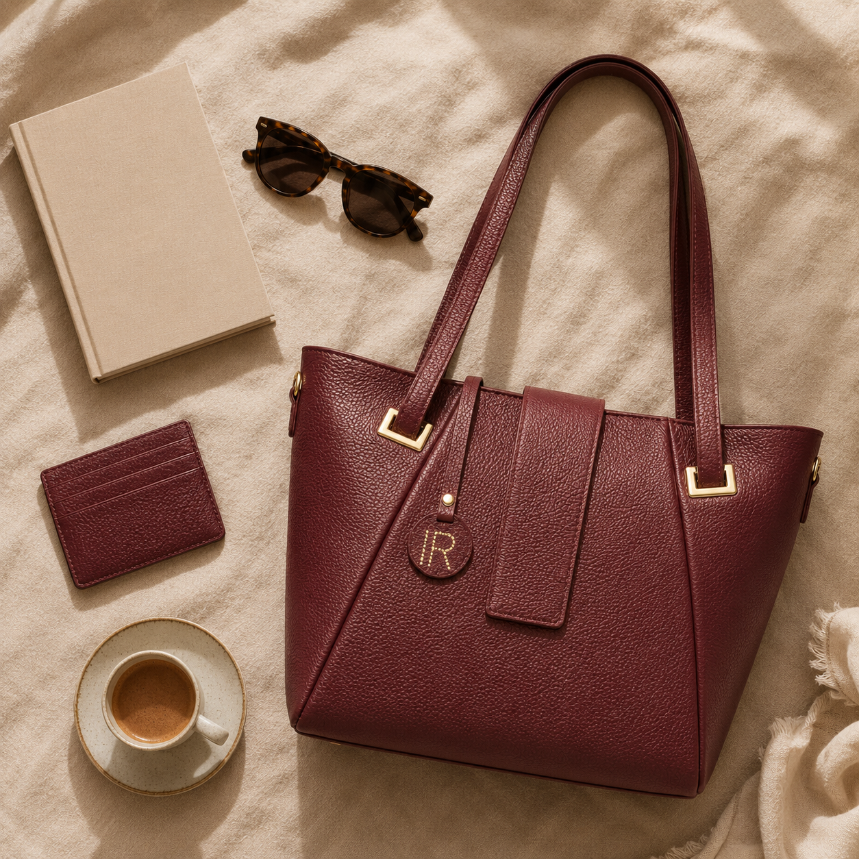 Shoulder Tote — Vino