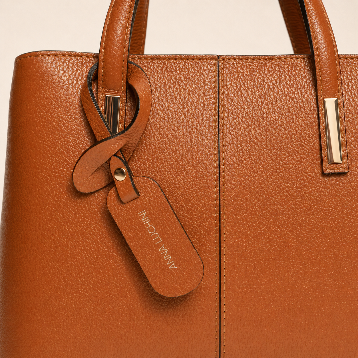 Top-Handle Tote — Cognac